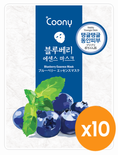 Maska maseczka w płachcie Conny Blueberry Essence Mask 10szt (1)